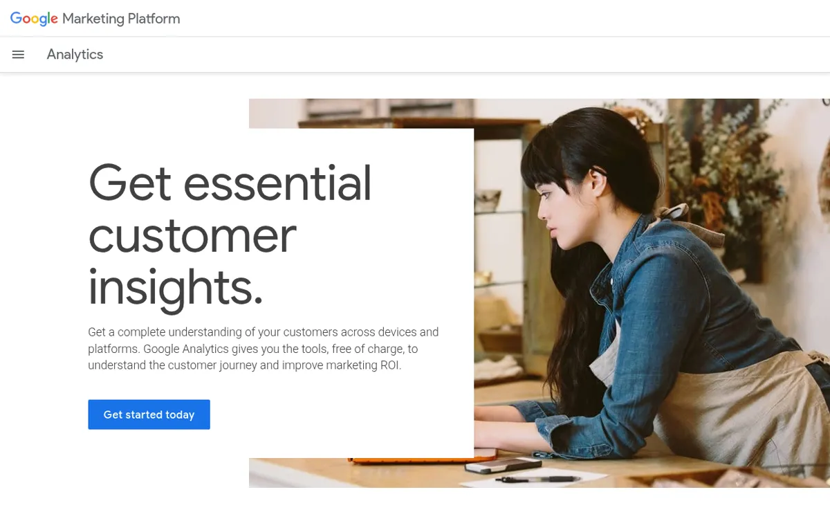 Google Analytics overview page